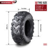 P306 22X8-10 22x8x10 4PR ATV tire set 2 Measure