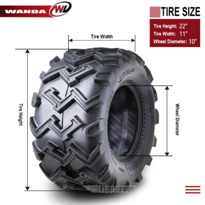 P306 22X11-10 ATV tire measurements