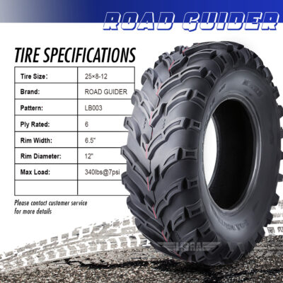 10272 25x8-12 ATV tire specification