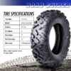 10319 27×9-14 ATV tire specifications