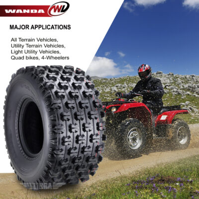 thumbnail interactive-video image 1 of WANDA P350 ATV/UTV Tires – 26x10-12, 6PR, Deep Tread, Set Of 4, Similar To Big Horn 1 of 3
