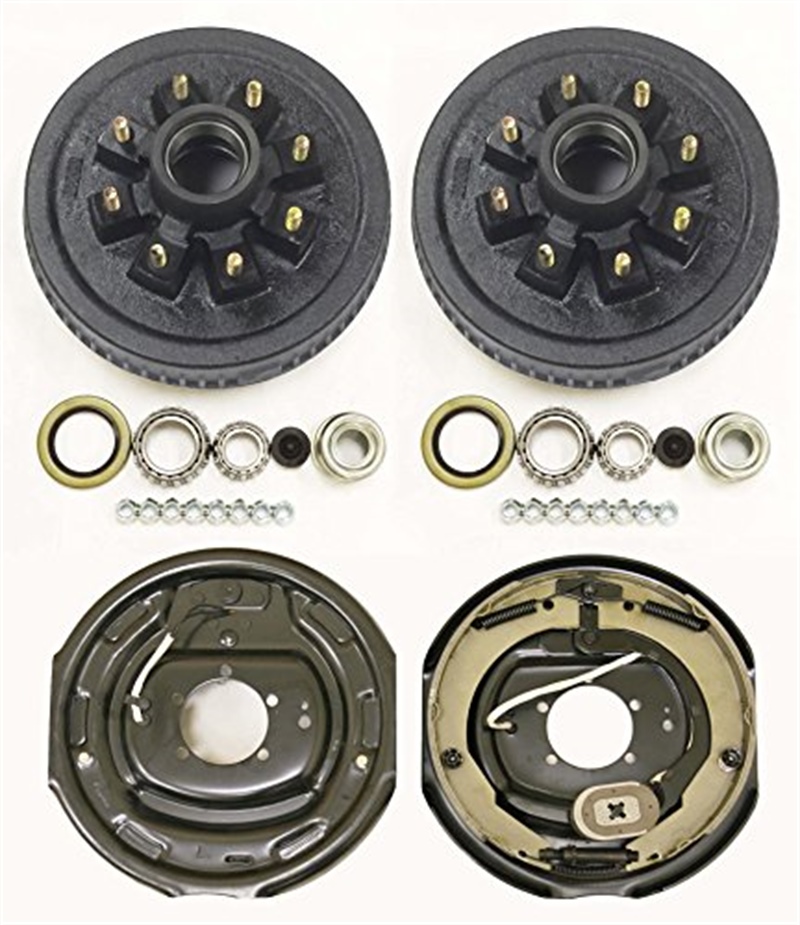 AutoSpark 12x2 Trailer Brake Hub Drum Kit - 8 On 6.5 Bolt Circle, 7000 Lbs Axle (22004K)