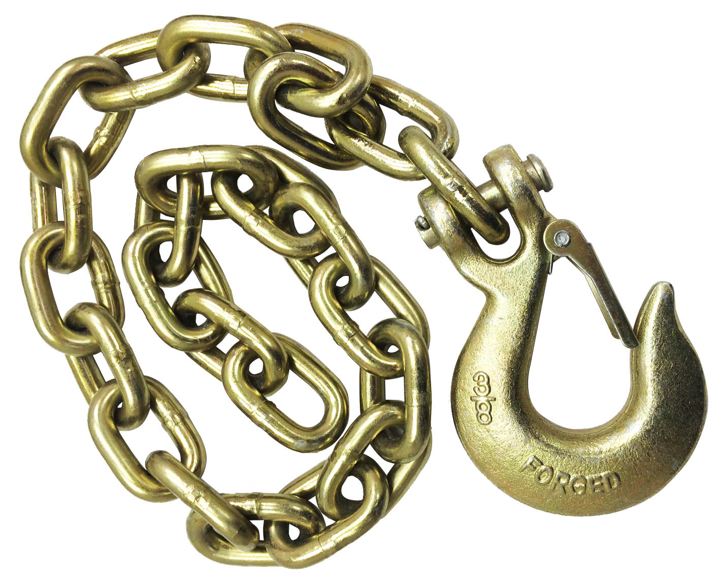TOWKING 2 New 3/8 x 35 Grade 70 Trailer Safety Chains with Forged Hooks & Safety Clips -25004