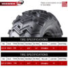 P306 22x8-10 Front & 22x11-10 Rear 4PR ATV tire set 4 Specification