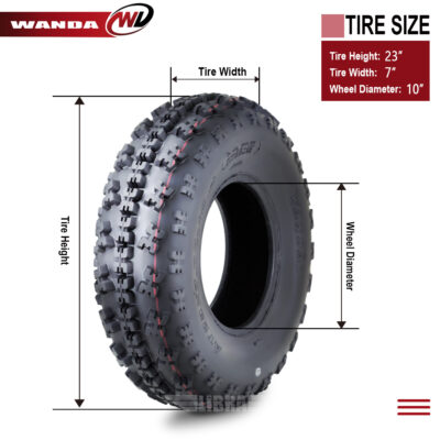 10063 23x7-10 ATV tire measurement