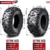 25x8-10 25x10-12 ATV Tires Set 4 Tire Specifications