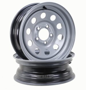 Trailer Rims 15 Inch 5 Lug ECustomrim Aluminum Trailer Wheel 15X5 15 Inch Black Star Style 5 Lug