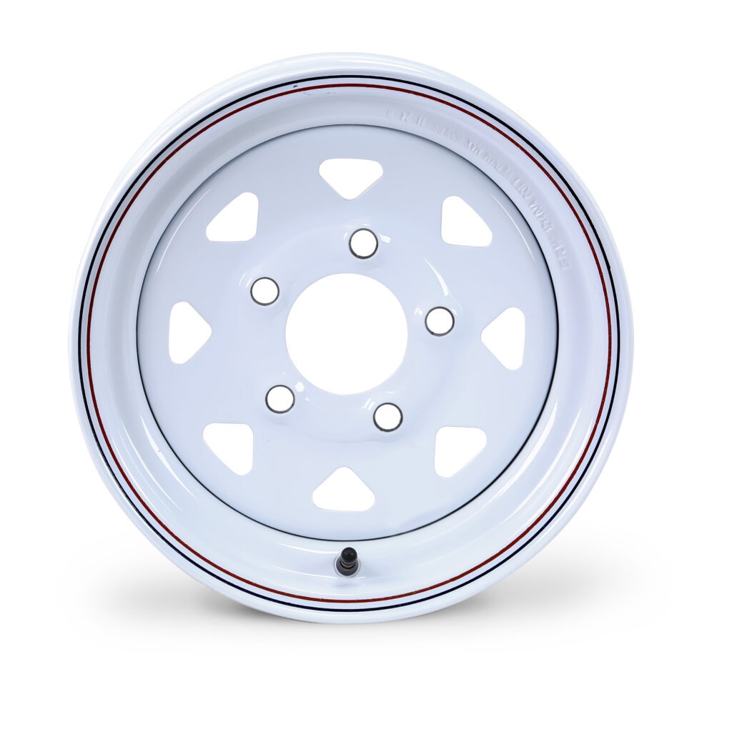 LIBRA 13 X 4.5 Trailer Wheel - 5 Lug On 4.5" Pattern - White Spoke - 17003