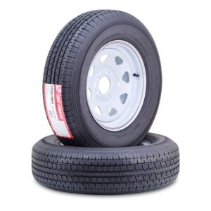 ST205/75R14 Radial Trailer Tire And 14 Inch 5 Bolt Series 6 Aluminum Trailer Rim P 904